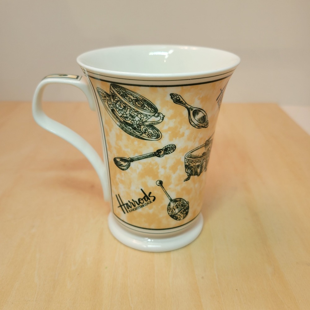 Harrods Knightsbridge Fine Bone China Mug Made in England Decorative Design